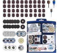 SC725 EZ SpeedClic Kit-Coffret de 70 Accessoires pour Outils Multifonction Rotatifs pour Découper,Poncer,Graver,Meuler,Nettoyer,Sculpter et Polir.[W649]
