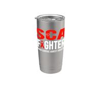SCA Awareness Fighter - Sensibilisation à l'arrêt cardiaque soudain Gobelet isotherme en acier inoxydable double paroi