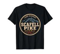 Scafell Pike, 978 m, Lake District, Cumbria, Angleterre, Chute à Pied T-Shirt Graphique avec Valeur, Homme, Noir, S