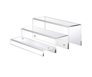 Scaffali Da Bar Per Bottiglie Di Liquore In Acrilico Trasparente 14,57 Pollici - Set 3 Espositori Con Viti E | Organizer Elegante E Resistente Per Articoli Da Bar Figure Collezioni Profumi Porta