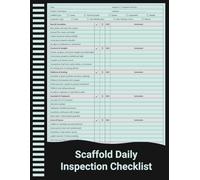 Scaffold Daily Inspection Checklist: Construction Scaffold Safety, Stability, and Fall Protection Inspection Record for Site Supervisors and Safety Officers.