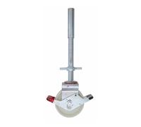 Scafom-Rux Roulette pivotante en nylon - Broche en acier - Pour échafaudage | Movar Roulette pivotante Ø 200 mm - Capacité de charge de 4,9 kN - Roue en nylon blanche - Broche en acier réglable en