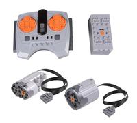 Scakbyer Kit de 4 fonctions techniques compatibles avec les voitures Technic, avec 1 télécommande par application, 1 boîte de batterie au lithium, 1 moteur Steering, 1 moteur XL