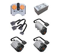 Scakbyer Technic Power Function Set compatible avec voiture Technic, comprend 1 télécommande application, 1 boîte de batterie au lithium, 1 moteur stering, 2 moteurs XL, 2 rallonges de 25 cm