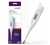 scala SC 1080 thermomètre vétérinaire pour grands animaux, embout long 60 mm, étanche, mesure 15 à 20 s, numérique