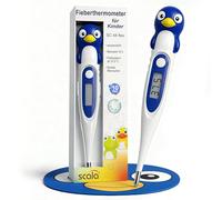 scala SC 44 flex thermomètre digital bébé & enfant - mesure 10 s, embout flexible, alarme fièvre, étanche - oral, rectal & axillaire - pingouin
