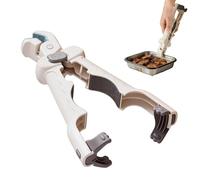 Scaldproof Plate Tongs, Secure Dish Lifter, Universal Fit Heat Shield, Stainless Steel Antislip Clamp, Kitchen Tool Hand Control, Microwave Oven Handler for Cooking Baking Serving