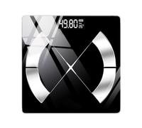 Scale For Body Weight - Accurate USB Smart Weight Scale | Body Composition Monitors For Kitchen Clinic Offices Elderly Travel Wellness - 26 x 26 cm Tempered Glass Digital Display 180kg Max Load