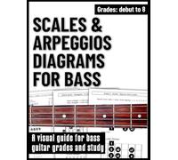 Scales & Arpeggios Diagrams for Bass: A visual guide for bass guitar grades and study of all Rockschool bass grades debut 1, 2, 3, 4, 5, 6, 7, 8, ... and teachers, learning and reference.