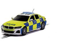 Scalextric C4165 BMW 330I M-Sport - Voiture de Police, Bleu, Jaune