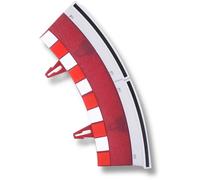Scalextric Bord Intérieur + Bord Extérieur Courbe Intérieure R1 (4 + 4) 1:32