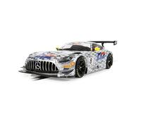 Scalextric C4496 Mercedes Amg Gt3-Ram Racing-D2, Slot Cars-World Sport Champ, Endurance, Argent