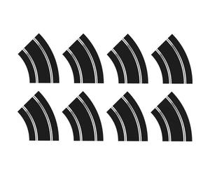 Scalextric C8196 R2 Curve (8 pcs) - Track Extension Pack