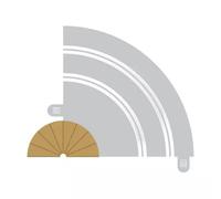 Scalextric C8279 R1 Curve Inner Borders 180° (2 pcs)