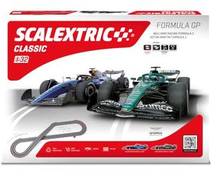 SCALEXTRIC Circuit Classic - Piste de Course complète - Voitures et Commandes incluses - Échelle 1:32 (Circuito Classic Formula GP)