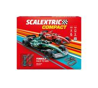 SCALEXTRIC - Circuit Compact - Piste de Course complète - 2 Voitures et 2 télécommandes 1:43 (Formula Race to Win)