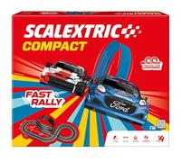 ScaleXtric Circuit Fast Rally Compact – 2 voitures incluses – Échelle 1:43 – Argenté