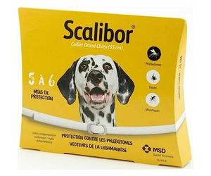 SCALIBOR Collier antiparasitaire - 65 cm - pour Grand Chien