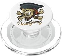 Scallywag Tête de Mort Pirate et os croisés Jolly Roger PopSockets PopGrip pour MagSafe