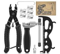 Scalnuvyyh Kit d'outils de Chaîne de vélo, Derive Chaine Velo, Pince Chaine Velo, Dérive-chaîne et Jauge de Chaîne, Outil de Réparation de Chaîne de Vélo pour 6, 7, 8, 9, 10, 11, 12 Vitesses