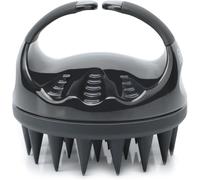 Scalp Massage Shampoo Brush with Long & Soft Silicone Hair for Hair Care and Head Massage,Ergonomic Hair Washing Brush for Dandruff and Hair Growth,Black
