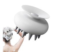 Scalp Massager Brush - Large Suction Cup, Ergonomic Suction Grip | Soft Flexible Bristles | Head Massager For Wet And Dry Hair, Spa Quality Scalp Scrubber For Hair Care Relaxation And Cleanse