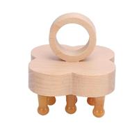 Scalp Massager Wooden Stone Polished Teeth Portable Hair Scalp Comb Massage Tool for Relaxation Spa Home Use Beech Wood Green Aventurine 60 x 51 x 51mm (Jaune)