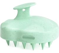 Scalp Shampoo Brush With Soft Silicone Bristles For Scalp Care And Hair Growth,And Dandruff,Improved Wheat Straw Handle,Mint Green