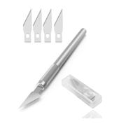 Scalpel Knife Premium Scalpel Set incl. 10x lames de rechange - Couteau de bricolage extra tranchant - pour le bricolage de précision & le modélisme - DIY Cuttermeser & Couteau de sculpture