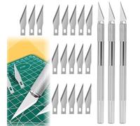 Scalpel Set, avec 3 Tranchiermesser et 18 lames, Carving Craft Knife, Craft Knife, Hobby Knife Set for Scalpel Crafts