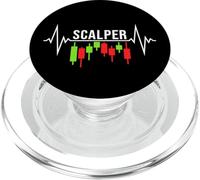 Scalper Heartbeat - Crypto Scalping Trading Pulse Line PopSockets PopGrip pour MagSafe