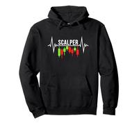 Scalper Heartbeat - Crypto Scalping Trading Pulse Line Sweat à Capuche