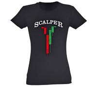 Scalper Women T-Shirt Bearish Bullish Trader Fun Analyst Investment Banker Black M