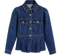 Scalpers Scalpers Blue Denim Shirt With Puff Sleeves Blue small