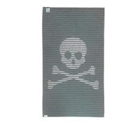 Scalpers Serviette 90 x 180 cm 100% Coton 500 g/m² Beige avec Logo et Rayures Home