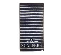 Scalpers Serviette 90 x 180 cm 100% Coton 500 g/m² Bleu Marine à Rayures Home