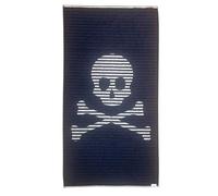 Scalpers Serviette 90 x 180 cm 100% Coton 500 g/m² Bleu Marine avec Logo et Rayures Home