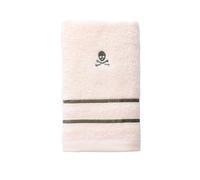 Scalpers Serviette d'invité Beige à Rayures Vertes 30 x 50 cm 100% Coton 470GSM Home