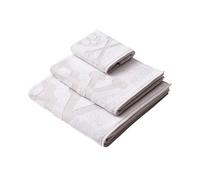 Scalpers Set de Serviettes de Bain tête de Mort (Coiffeuse 30 x 50 cm + Mains 50 x 90 cm + Salle de Bain 70 x 140 cm) 100% Coton Blanc Home