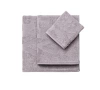 Scalpers - Set de Serviettes de Bain tête de Mort (Coiffeuse 30 x 50 cm + Mains 50 x 90 cm + Salle de Bain 70 x 140 cm) 100% Coton Gris