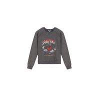 Scalpers Sweat-shirt 'Kiss' gris / rouge / blanc, Taille XS