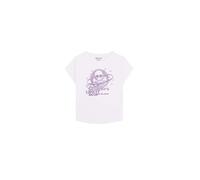 Scalpers T-Shirt 'Disco' violet / blanc, Taille 170-176