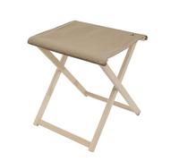 Scalpers Tabouret Directeur Pliable fabriqué en Bois de hêtre, Structure sans Vernis de première qualité, Toile Pierre, 50x46x45,5