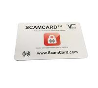 Scamcard Protection de carte de crédit et de débit RFID, protection contre le vol d'identité, blanc, blanc, Standard Credit Card Size, Moderne
