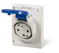 SCAME - 200;01663 Prise à encastrer charge pour véhicule électrique 2P+T - Prise à bride 70x87 mm Type 3A - Prise à encastrer 220 V 16 A IP44