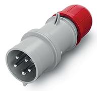 Scame 213.1637 Série Optima, prise IP44 3P + N + E poteaux, 16 A, 346 V-415 Vac, position de 6 heures, Rouge