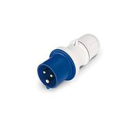 scame 213.3233 série Optima, prise IP44, 2p + E pôles, 32 A, avec 200 VAC, 6 heures Position, bleu