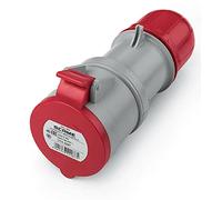Scame 313.3247 Série Optima, IP44 connecteur, 3P + N + E poteaux, 32 A, 346 V-415 Vac, position de 6 heures, Rouge