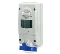 scame parre 563.1683 interbloccata prise murale 2P + T 16 A, 6h iP67 avec Fuse, bleu