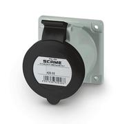 Scame - Prise à encastrer 3P+N+T 32A femelle clapet noir 480-500V 50/60Hz socle 75x75mm pour coffret 7h étanche IP44/54 EUREKA